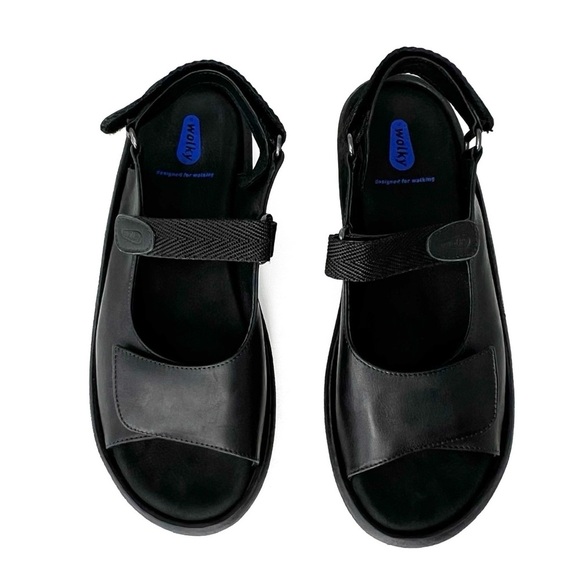 Wolky Jewel Sandal Adjustable Strap Sandals Black Leather Size 8.5 Comfort Shoe - Picture 11 of 13